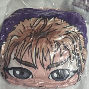 Anime Character Accent Pillow - Purple and Brown